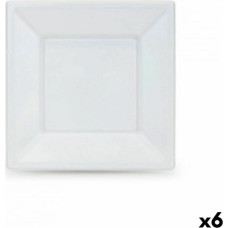 Algon Vairākkārt lietojamu šķīvju komplekts Algon Balts Plastmasa 18 x 18 x 1,5 cm (36 Vienības)