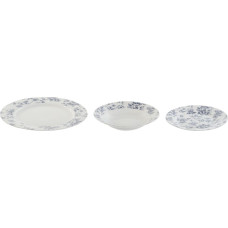 Home Esprit Pusdienas Aprīkojuma Komplekts Home ESPRIT Zils Porcelāns Ziedu 18 Daudzums 27 x 27 x 2 cm