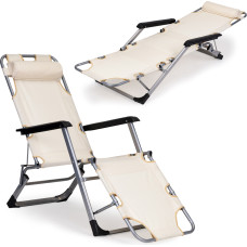 Saliekams pludmales krēsls 2in1 dīvāns