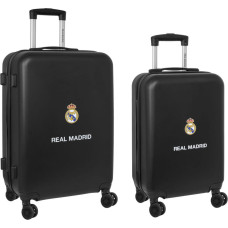 Real Madrid C.f. Набор багажа Real Madrid C.F. Тележка Тёмно Синий 2 Предметы 40 x 63 x 26 cm