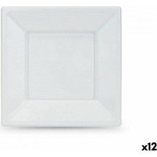Algon Vairākkārt lietojamu šķīvju komplekts Algon Balts Plastmasa 18 x 18 x 1,5 cm (24 gb.)