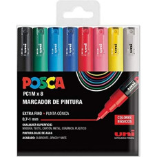 Posca Marķieru komplekts POSCA PC-1M 8 Daudzums Daudzkrāsains