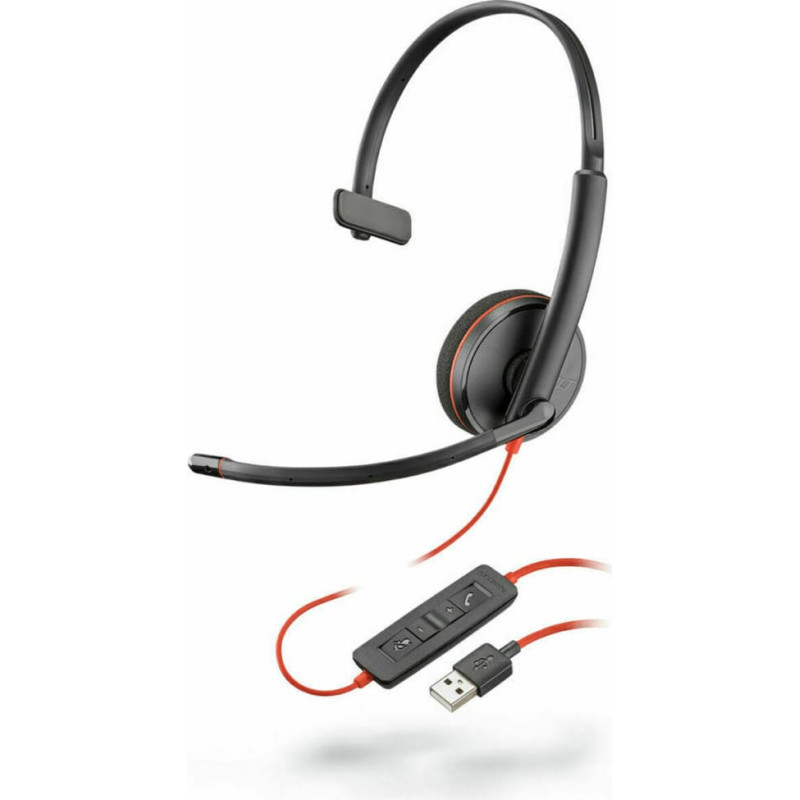 Plantronics Austiņas ar Mikrofonu Plantronics 209744-201 Melns Sarkans