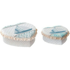 Dkd Home Decor Lādīte DKD Home Decor Poliesters Kartons (2 pcs) (14,5 x 6 x 14,5 cm) (19 x 10 x 7 cm)