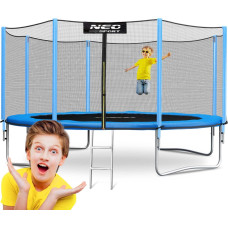 Neo-Sport Trampolina ogrodowa 13ft/404cm z siatką zewnętrzną i drabinką Neo-Sport