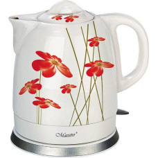 Feel Maestro Ūdens Vārītājs un Elektriskā Tējkanna Feel Maestro MR-066 Red Flowers Balts Sarkans Keramiska 1200 W 1,5 L