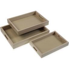 Versa Paplāšu Komplekts Versa Koks MDF 30 x 5,5 x 40 cm (3 Daudzums)