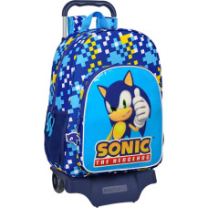 Sonic Skolas mugursoma ar riteņiem Sonic Speed Zils 33 x 42 x 14 cm