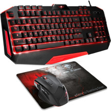 Spirit Of Gamer Клавиатура и мышь Spirit of Gamer SOG-3IN1-ES Чёрный Красный AZERTY