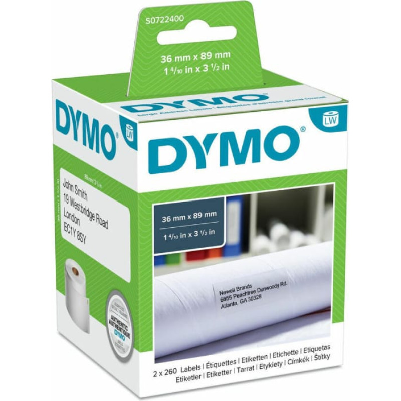 Dymo Sarakstu Birkas Dymo S0722400 Balts Sarkans Melns/Balts