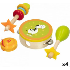 Woomax Set of toy musical instruments Woomax 14,5 x 4,5 x 14,5 cm Koks (4 gb.)