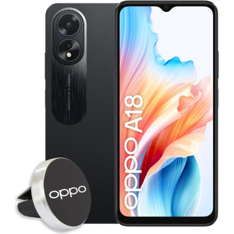 Oppo Viedtālruņi Oppo A18  MediaTek Helio G85 4 GB RAM 128 GB Melns