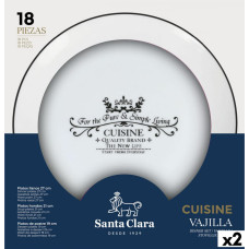 Santa Clara Māla trauki Santa Clara Cuisine 18 Daudzums Porcelāns Apaļa (2 gb.)