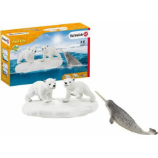 Schleich Meža Dzīvnieku Komplekts Schleich Polar Bear Slide + 3 gadi