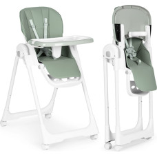 Barošanas krēsls, barošanas krēsls, regulējams augstums, eko ādas siksnas, dubultā paplāte zaļa
