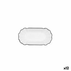 Quid Uzkodu paplāte Quid Gastro Balts Melns Keramika 20,5 x 11 x 3,5 cm (12 gb.)