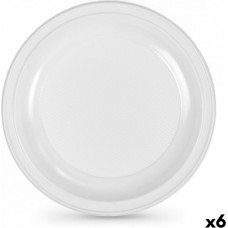 Algon Набор многоразовых тарелок Algon Круглый Белый Пластик 25 x 25 x 2,5 cm (6 штук)