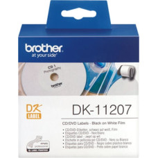Brother Printera birkas Brother DK-11207 CD/DVD ø 58 mm Melns/Balts