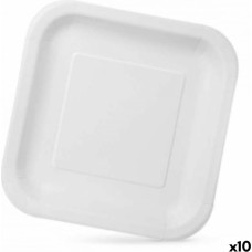 Algon Набор посуды Algon Одноразовые Белый Картон 23 x 23 x 1,5 cm (10 штук)