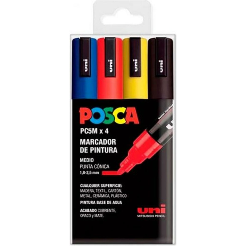 Posca Marķieru komplekts POSCA PC-5M Daudzkrāsains