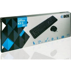 Ibox Клавиатура и мышь Ibox OFFICE KIT II Чёрный Монохромный Английский QWERTY Qwerty US