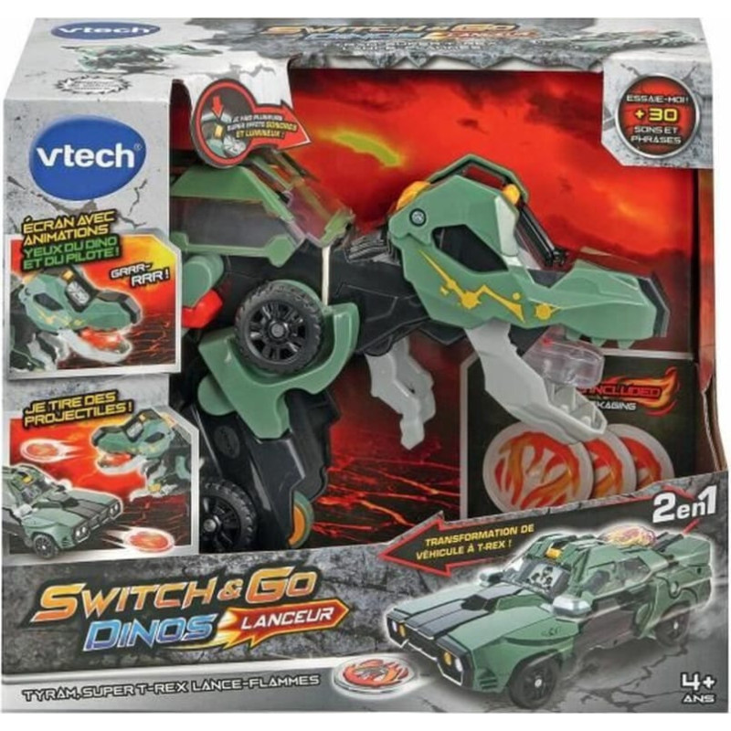 Vtech Transportlīdzekļu Rotaļu Komplekts Vtech Swich and Go Dinozaurs