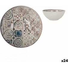 La Mediterránea Bļoda La Mediterránea Grecia Porcelāns Zils Brūns Ø 16 x 7 cm (24 gb.)