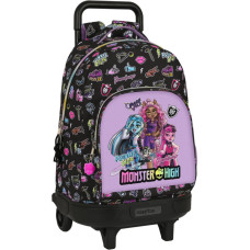 Monster High Skolas mugursoma ar riteņiem Monster High Creep Melns 33 X 45 X 22 cm