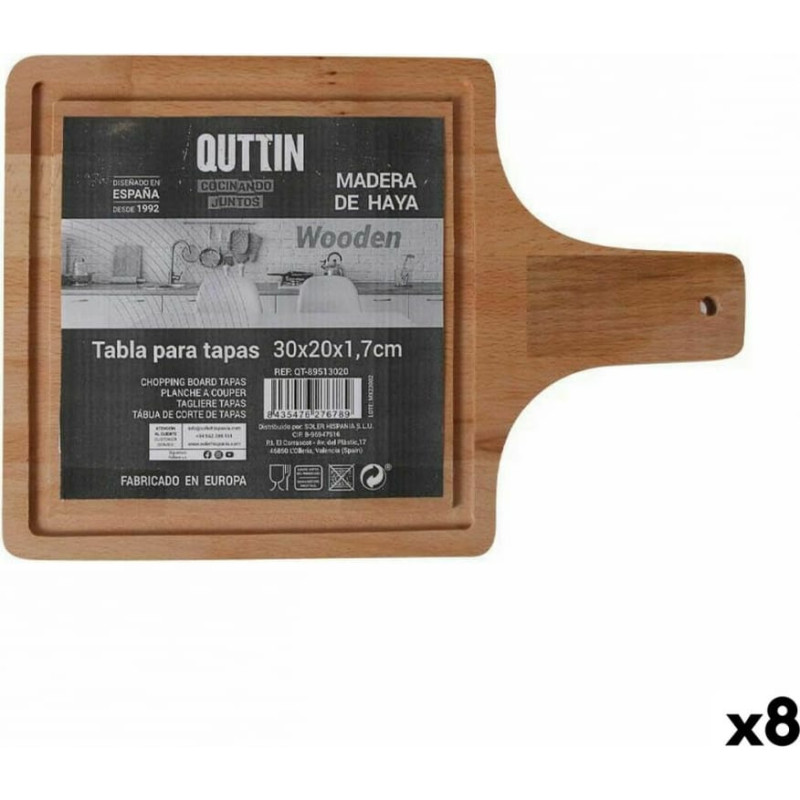 Quttin servēšanas dēlis Quttin Ar rokturi 30 x 20 x 1,7 cm (8 gb.)