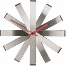 CLOCK/RIBBON/WALL/STEEL