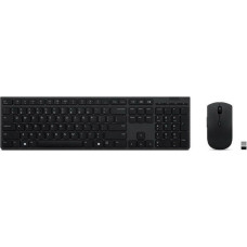 Lenovo Клавиатура и беспроводная мышь Lenovo SLIM COMBO II ES MC00011728 Чёрный Испанская Qwerty