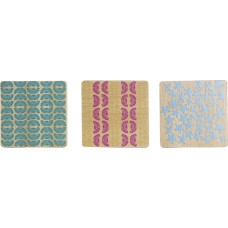 Dkd Home Decor Paliktņi DKD Home Decor Africa Bambuss (10 x 10 x 1 cm) (6 pcs)