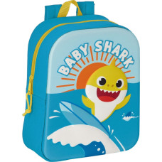 Baby Shark Skolas soma Baby Shark 3D Zils 22 x 27 x 10 cm