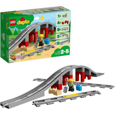 Lego Transportlīdzekļu Rotaļu Komplekts   Lego DUPLO 10872 Train rails and bridge         26 Daudzums