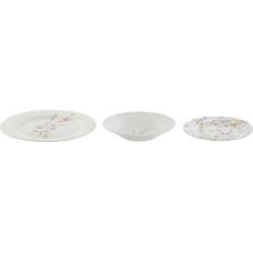 Home Esprit Pusdienas Aprīkojuma Komplekts Home ESPRIT Balts Zaļš Rozā Porcelāns 18 Daudzums 27 x 27 x 2 cm