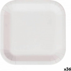 Algon Plāksņu komplekts Algon Vienreizējas lietošanas Balts Kartons 26 cm (36 Vienības)