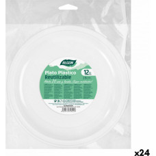 Algon Набор многоразовых тарелок Algon Круглый Белый Пластик 28 x 28 x 2 cm (24 штук)