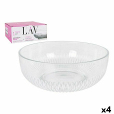 LAV Salātu Trauks LAV CP112-1 Caurspīdīgs Stikls 23 x 23 x 10 cm (4 gb.) (2600 cc) (ø 23 x 9,4 cm)