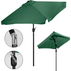Taisnstūrveida liels slīps dārza lietussargs ar kloķi, zaļš, 200 x 140 cm