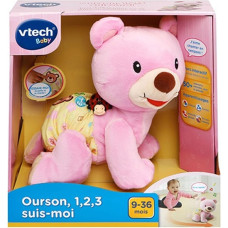 Vtech Baby Pūkaina Rotaļlieta Vtech Baby Bear, 1,2,3 Follow Me Muzikāls Rozā