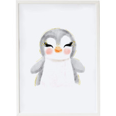 Crochetts Glezna Crochetts Daudzkrāsains 33 x 43 x 2 cm Pingvīns