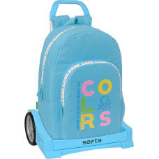 Benetton Skolas mugursoma ar riteņiem Benetton Spring Debesu zils 30 x 46 x 14 cm