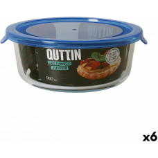 Quttin Apaļa Pusdienu Kastīte ar Vāku Quttin   Zils 900 ml (6 gb.)