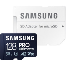 Samsung Mikro SD Atmiņas karte ar Adapteri Samsung PRO Ultimate 128 GB
