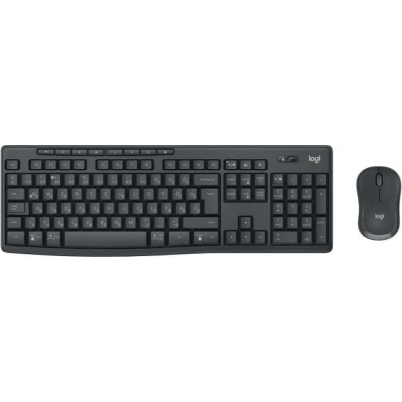 Logitech Klaviatūra un Pele Logitech MK370 Grafīts Qwerty portugāļu valodās