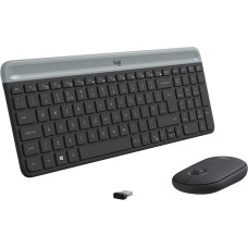 Logitech Klaviatūra un Pele Logitech MK470 Pelēks Grafīts Qwerty US