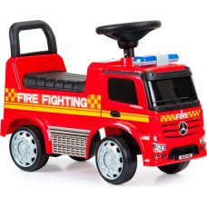 Uzbraucams gājējs rotaļu auto Mercedes Fire Brigade + LED