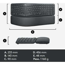 Logitech Клавиатура Logitech 920-010105 Чёрный Серый Графитовый Испанская Qwerty