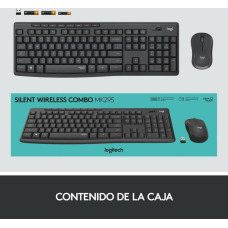 Logitech Клавиатура и беспроводная мышь Logitech MK295 Чёрный Испанская Qwerty