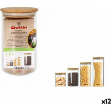 Quttin Skārdene Quttin Borosilikāta glāze Bambuss Silikona 850 ml 10,2 x 16,8 cm (12 gb.) (9,5 x 16 cm)